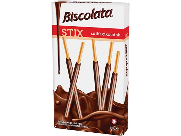 BISCOLATA STIX MILK CHOCOLATE COATED STICK BISCUIT
