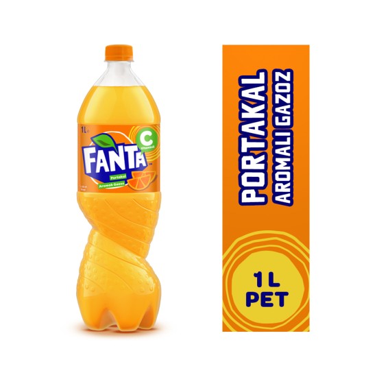 FANTA ORANGE FLAVORED SODA PLASTIC BOTTLE 