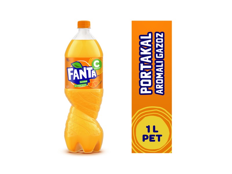FANTA ORANGE FLAVORED SODA PLASTIC BOTTLE