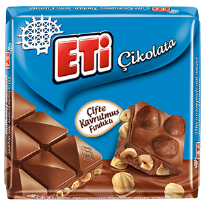 ETİ MILK CHOCOLATE WITH DOUBLE ROASTED HAZELNUT