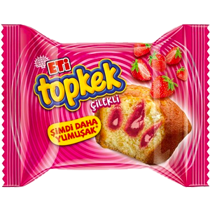 ETİ TOPKEK CAKE WITH STRAWBERRY