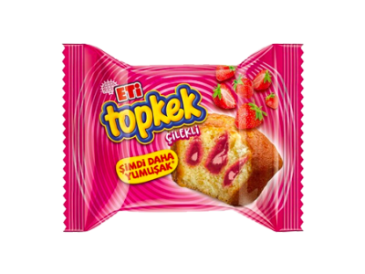 ETİ TOPKEK CAKE WITH STRAWBERRY