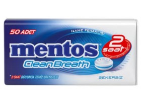MENTOS 2 HOURS CLEAN BREATH METAL CANDY WITH MINT