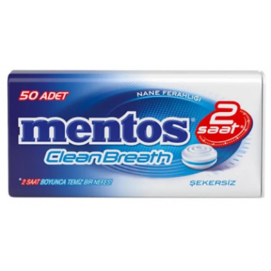 MENTOS 2 HOURS CLEAN BREATH METAL CANDY WITH MINT