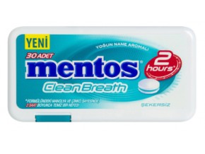 MENTOS 2 HOURS CLEAN BREATH PLASTIC DISPENSER INTENSIVE MINT CANDY