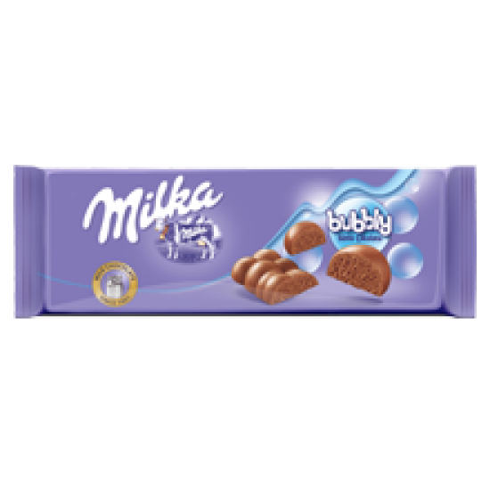 MILKA BUBBLY TABLET CHOCOLATE MILK 