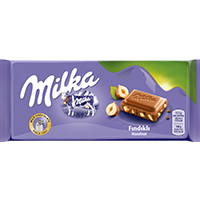 MILKA TABLET CHOCOLATE WITH HAZELNUT