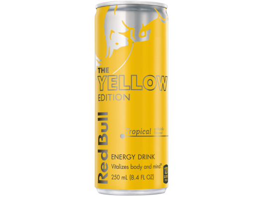 REDBULL ENERGY DRINK YELLOW EDITION TROPICAL FRUIT FLAVOR