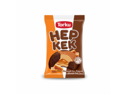 TORKU HEPKEK MOSAIC CAKE WITH CARAMEL SAUCE