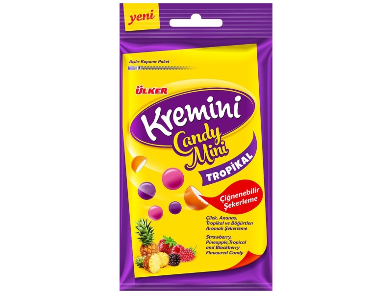 ÜLKER KREMINI CANDY MINI TROPICAL MIXED FRUIT FLAVORED
