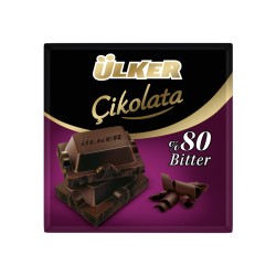 ÜLKER BITTER 80% COCOA SQUARE CHOCOLATE 
